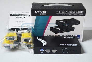 迈拓维矩 MT-271UK-L 2口 kvm USB 自动 KVM电脑切换器 精装带线