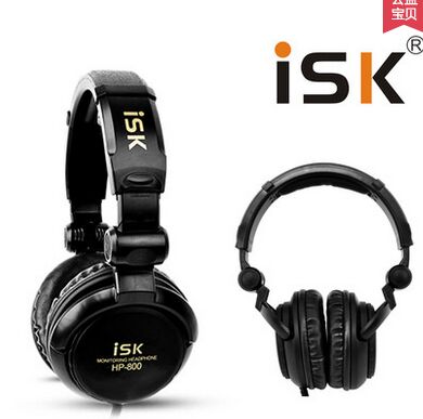 ISK HP-800全封闭监听耳机 录音棚专业重低音DJ耳机
