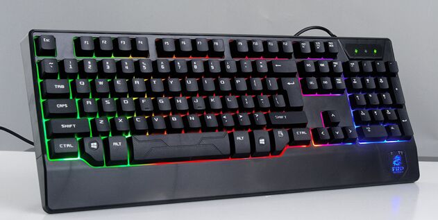 凯迪威9009键盘 七彩炫光USB单键盘  黑色