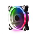 航嘉RGB机箱风扇 双光圈 12CM 5色彩虹风扇