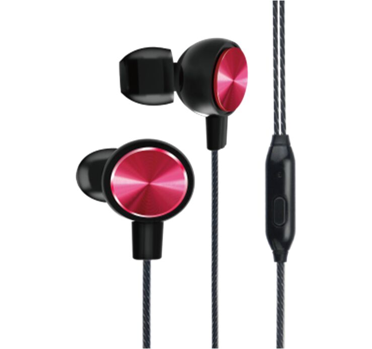 风致E29 入耳式音乐耳机 带线控 线长110CM 红+黑
