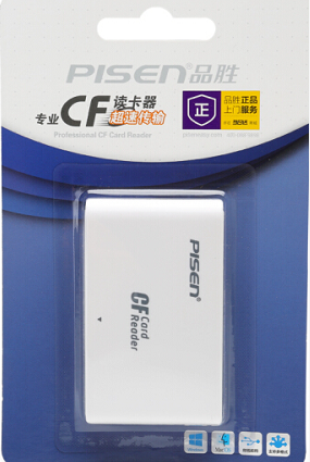 品胜（PISEN）CF读卡器 USB2.0读卡器 可折叠接口 单槽读卡器 适用于CF储存卡