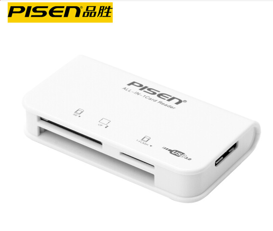 品胜（PISEN）读卡器 USB3.0接口传输SD/CF/TF三合一读卡器 苹果白