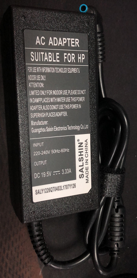 惠普超极本19.5V3.33A电源适配器蓝色小口带针充电器线