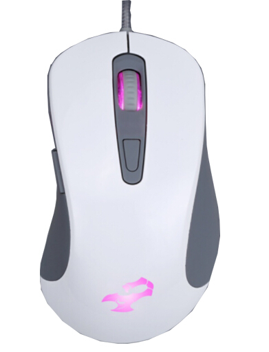 爵蝎G19闪电蛟(USB)白灰游戏	商务发光鼠标