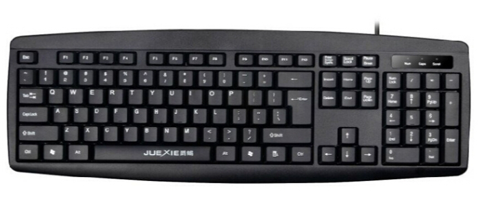 爵蝎205(USB)单键盘商务办公键盘，磨砂材质键帽，适合办公家用	◆磨砂颗粒键盘表面，触感细腻，简洁大方