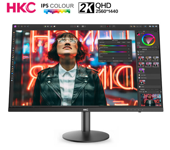 HKC T278Q  27英寸 2K高清IPS直屏 三边微边框 作图显示器