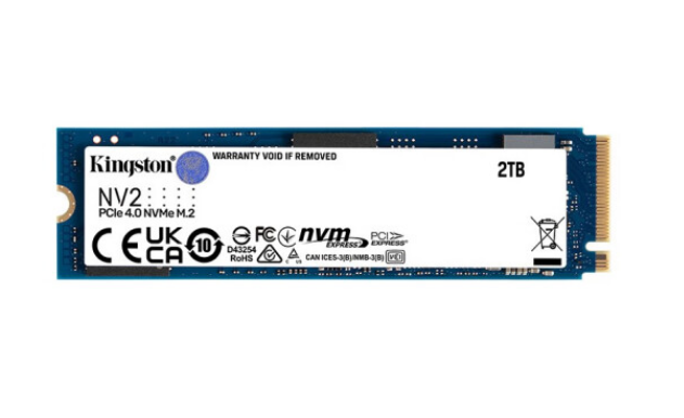金士顿(Kingston) NV2系列 2TB M.2接口 NVMe协议 四通道PCIe4.0 固态硬盘 SNV2S/2TB